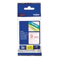Ruban d'étiquettes brother tze222 rouge, blanc 9mmx8m