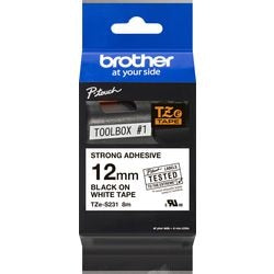 Ruban adhésif supplémentaire brother tzes231 12mmx8m noir et blanc