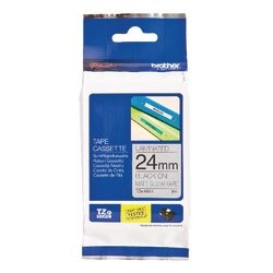 Ruban d'étiquettes brother tzem951 24mmx8m noir argent mat