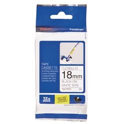 Ruban d'étiquettes brother tzefx241 18mmx8m noir et blanc