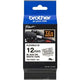 Ruban d'étiquettes brother tzefx231 12mmx8m noir et blanc