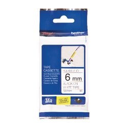 Ruban d'étiquettes brother tzefx221 noir, blanc 6mmx8m