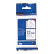 Ruban d'étiquettes brother tzefa3 bleu, blanc 12mmx3m