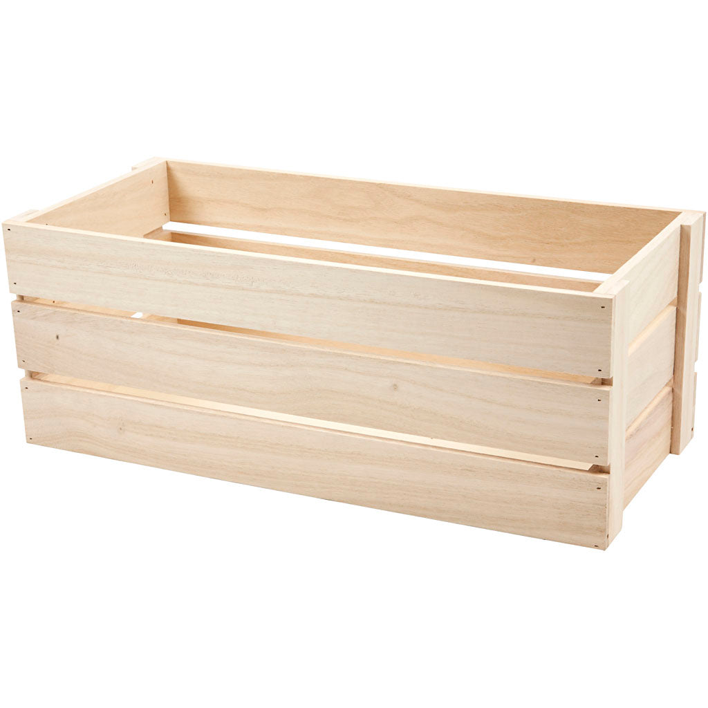 Caisse en bois de l'entreprise Creativ, h : 17 cm, dimensions 45x20 cm, max. 8 kg, 1 pièce