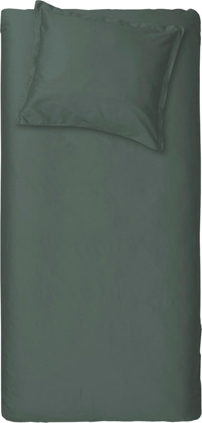 Housse de couette Cendrillon dimanche - 1 personne - satin - 140x200 220 cm - vert foncé + 1 taie d'oreiller 60x70