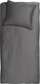 Housse de couette Cendrillon dimanche - 1 personne - satin - 140x200 220 cm - anthracite + 1 taie d'oreiller 60x70