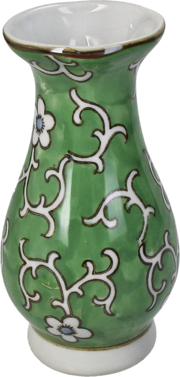 Vase collection Hd porcelaine vert 7x7x15,5cm