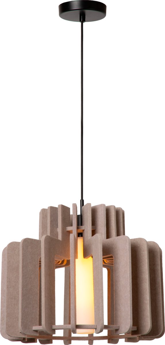 Lucide rollo - lampe suspendue - 1xe27 - taupe - japandi