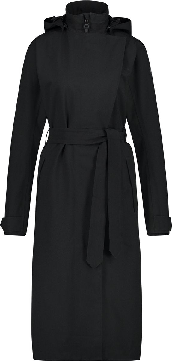 Agu trench coat long imperméable urbain extérieur femme - noir - xl
