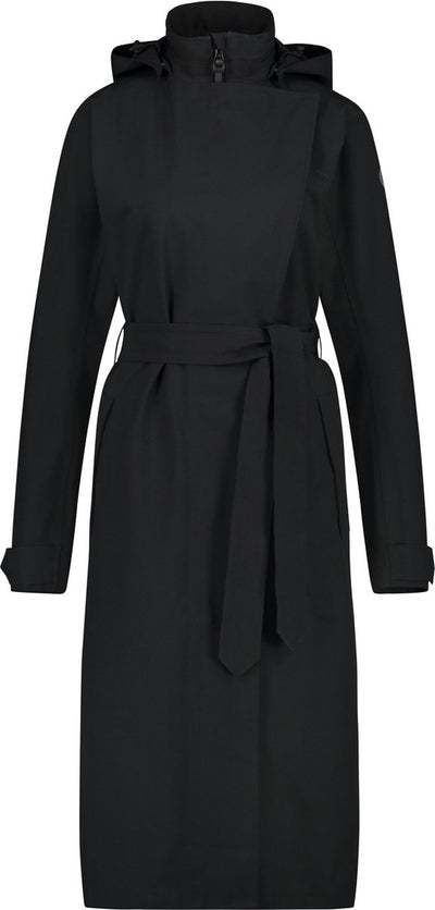 Agu trench coat long imperméable urbain extérieur femme - noir - xl