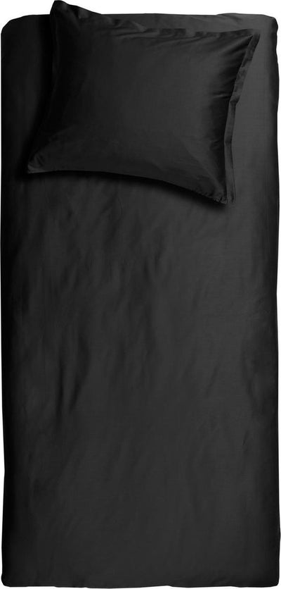 Housse de couette Dimanches Cendrillon - 1 personne - satin - 140 x 200 220 cm - noir