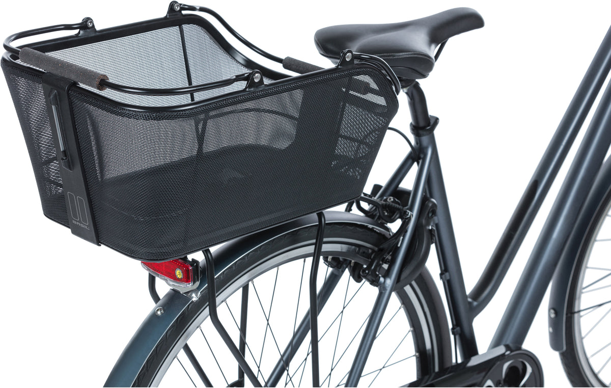 Basil Cento Tech Fiber Nordlicht MIK - panier à vélo - arrière - noir solide
