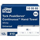 Serviettes Tork Peakserve blanches 1 épaisseur