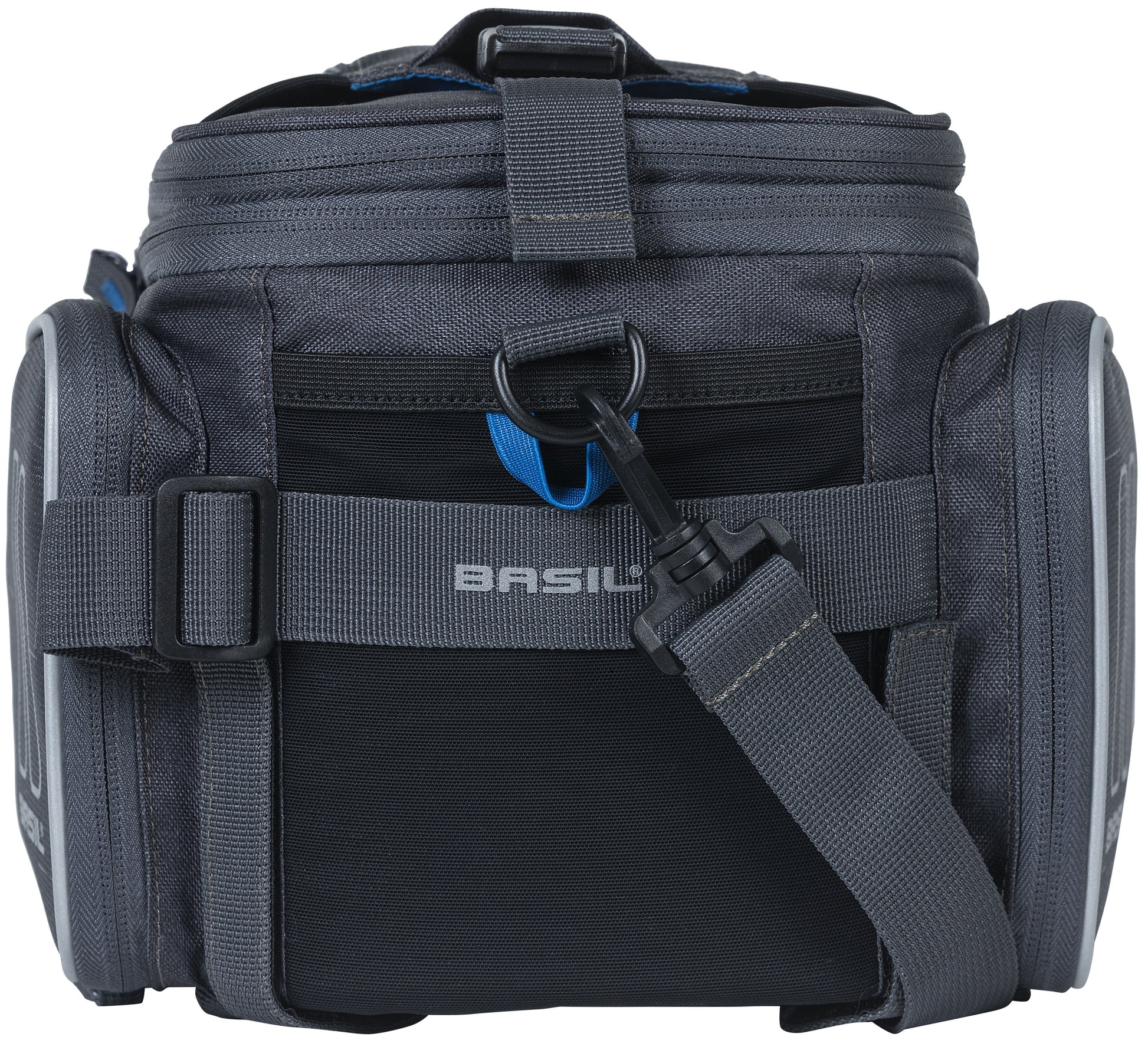 Basil Sport Design Trunkbag-Gray Bicycle Bagagaagragertas, 7-15L, hydrofuge, pour le vélo régulier et le vélo électrique