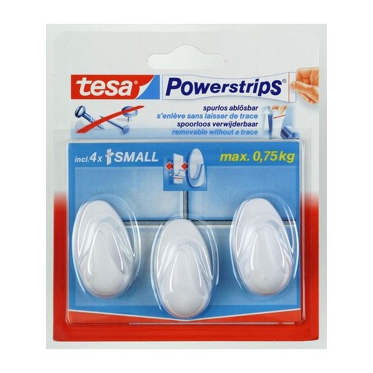 Tesa crochet s ovale blanc