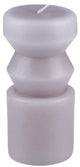 Bougies Arti Casa lot de 3 - bougies décoratives au design moderne - ø6,5 x 14 cm - bleu gris