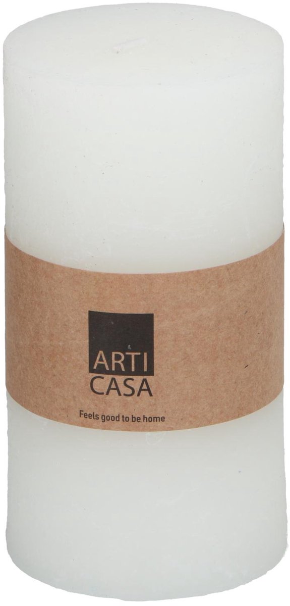 Bougie pilier Arti casa ø7 x 13 cm - 46 heures de combustion - blanc