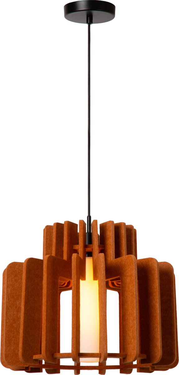 Lucide rollo - lampe suspendue - 1xe27 - terre cuite - japandi