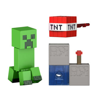 Mattel Minecraft Redstone Charged Creeper ensemble de figurines et d'accessoires