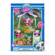 Bandai littlest pet shop - pack camping 3 animaux et accessoires - littlest pet shop lps panda écureuil toucan - mini ensemble de jouets figurines d'animaux mignons - jouets pour enfants de 4 ans et + - bf00574