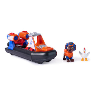 Paw Patrol - Recherche et Sauvetage - L'aéroglisseur de Zuma avec fonction de propulsion à 2 figurines - Véhicules jouets