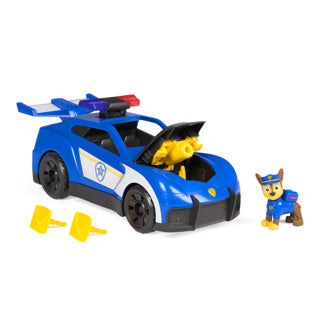 Pat' Patrouille - recherche et sauvetage - poursuite en voiture de police - avec figurine, lumière et son 2 projectiles - véhicules jouets