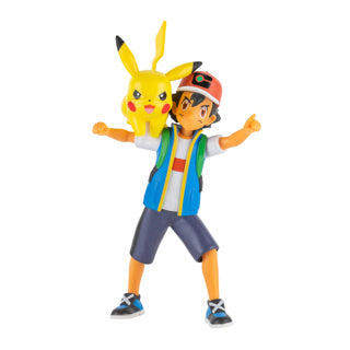 Figurine de combat Pokémon Jazwares - Ash Pikachu