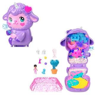 Polly Pocket Cosy Dreamland Sheep - Ensemble de figurines de jeu compactes