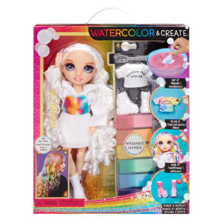 MGA Entertainment Rainbow High Watercolor Create-Modepop Purple Eyes