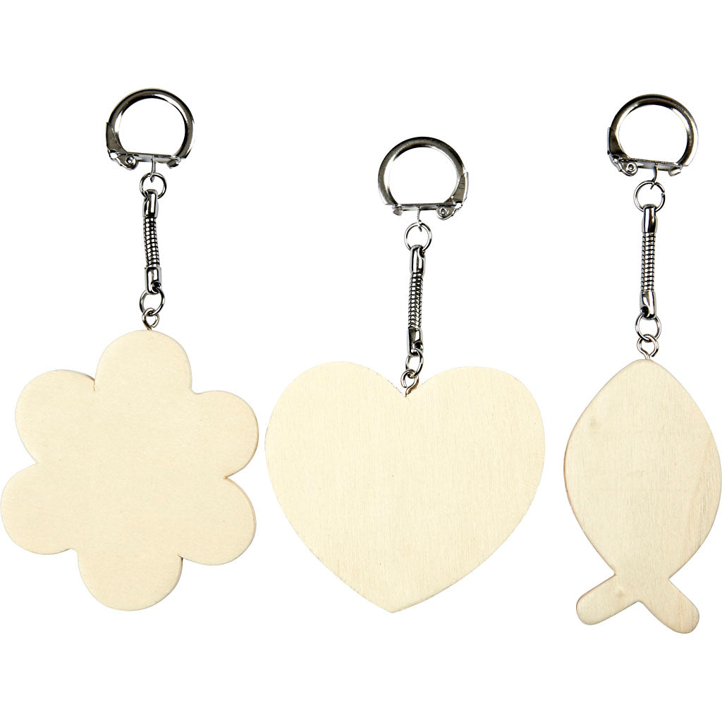 Porte-clés Creativ company, taille 6-7 cm, épaisseur 3 mm, 12 pièces 1 boîte