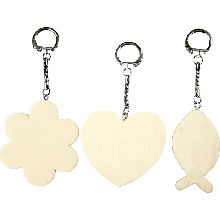 Porte-clés Creativ company, taille 6-7 cm, épaisseur 3 mm, 12 pièces 1 boîte