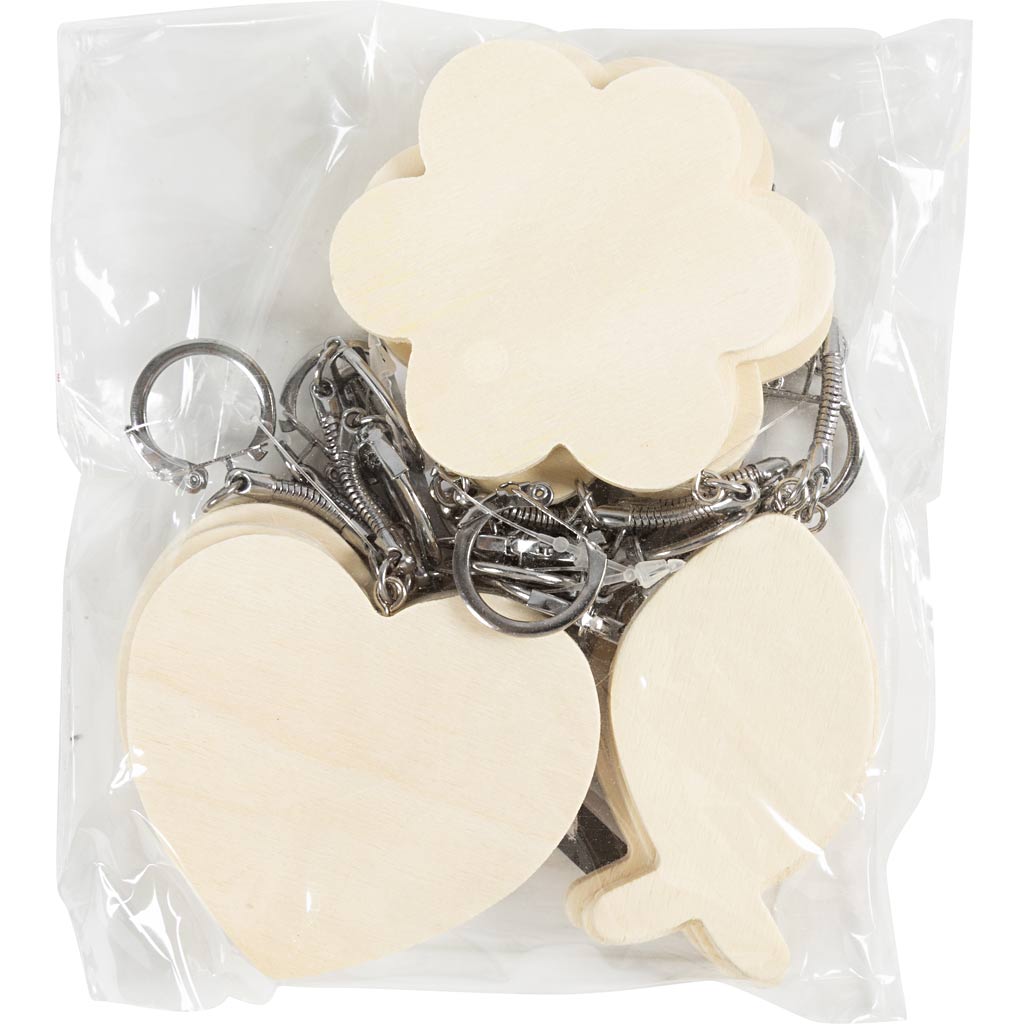 Porte-clés Creativ company, taille 6-7 cm, épaisseur 3 mm, 12 pièces 1 boîte