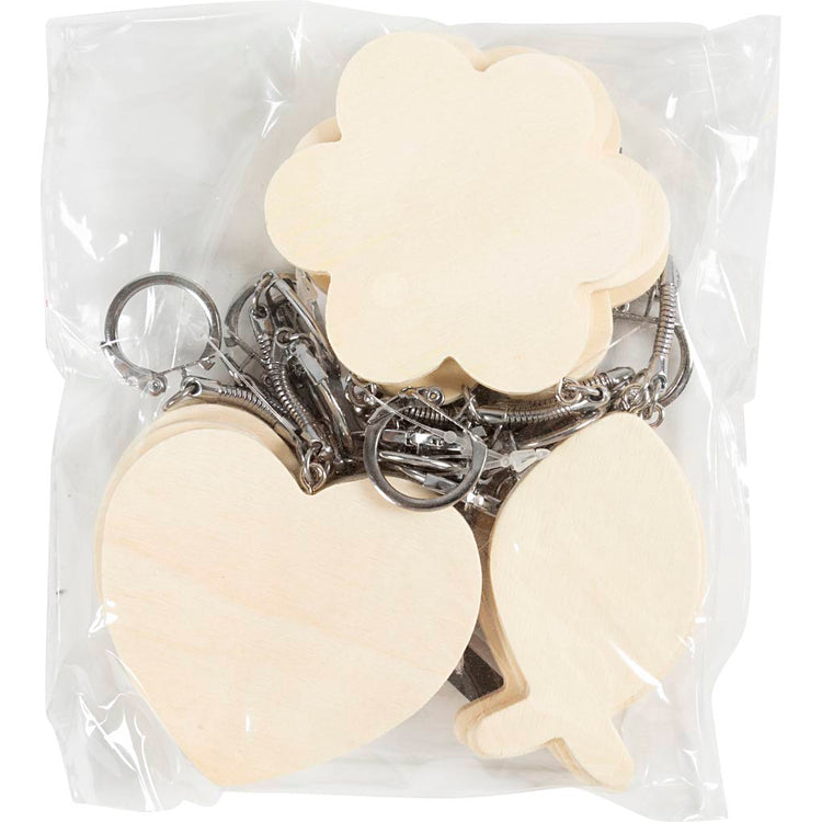 Porte-clés Creativ company, taille 6-7 cm, épaisseur 3 mm, 12 pièces 1 boîte