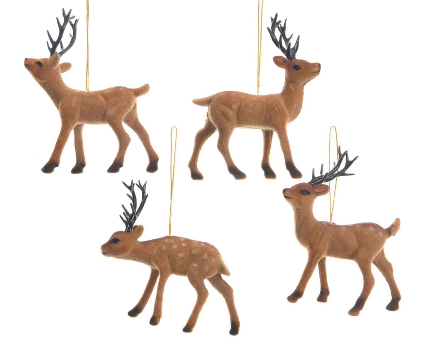 Decoris troupeau de rennes déco suspendue marron 13cm