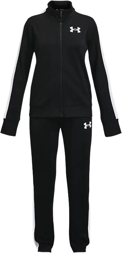 Under Armour UA Rival Knit Track Suit-blk Survêtement pour filles - noir - blanc