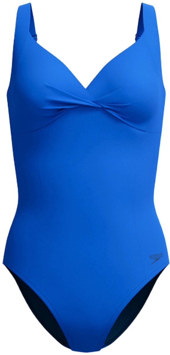 Maillot de bain 1 pièce de sport femme shaper noeud croisé Speedo - bleu