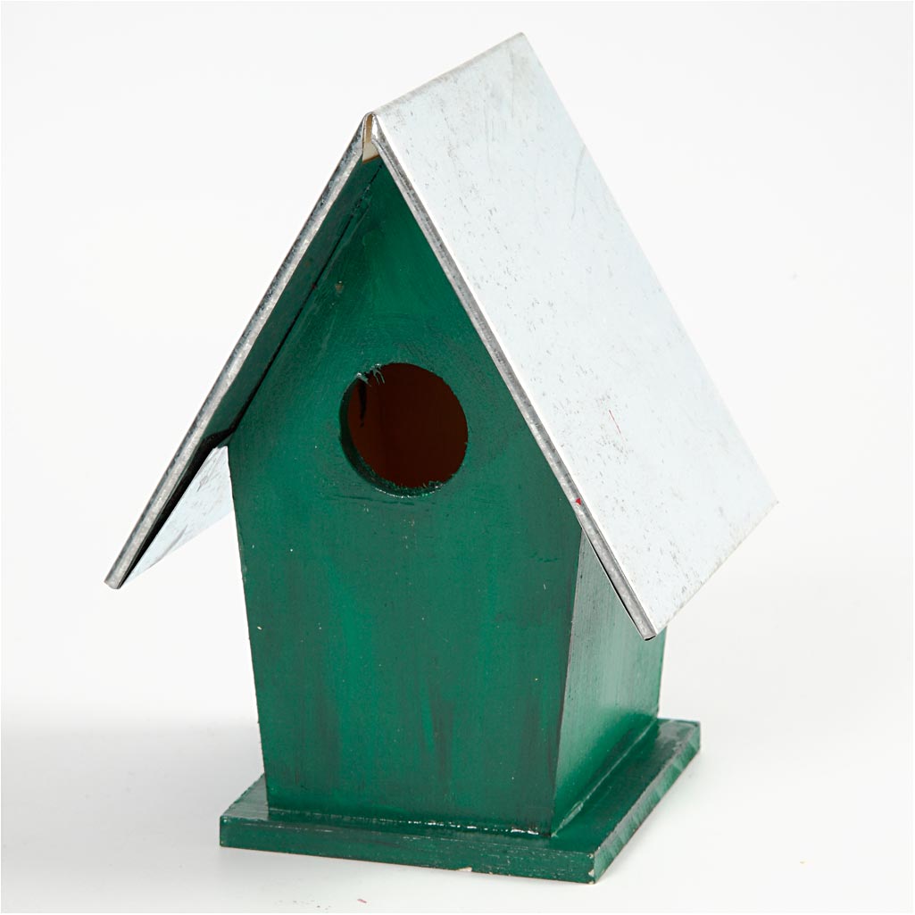 Nichoir Creativ Company avec toit en zinc, dimensions 13,5x11x19 cm, diamètre du trou 32 mm, 1 pièce
