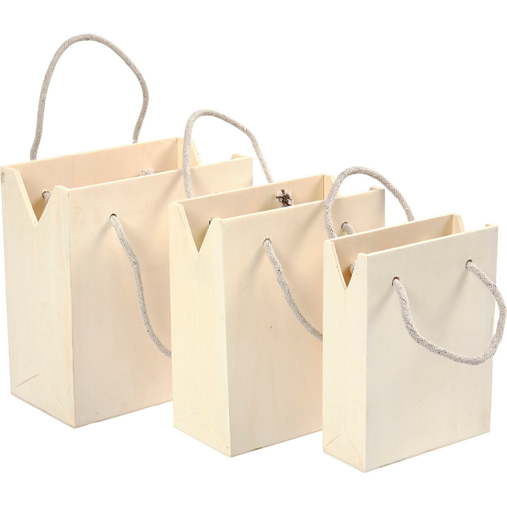 Sac d'entreprise Creativ avec poignée, h : 12+14+16 cm, d : 5+7+9 cm, l : 16+16,5+18 cm, 3 pièces 1 set