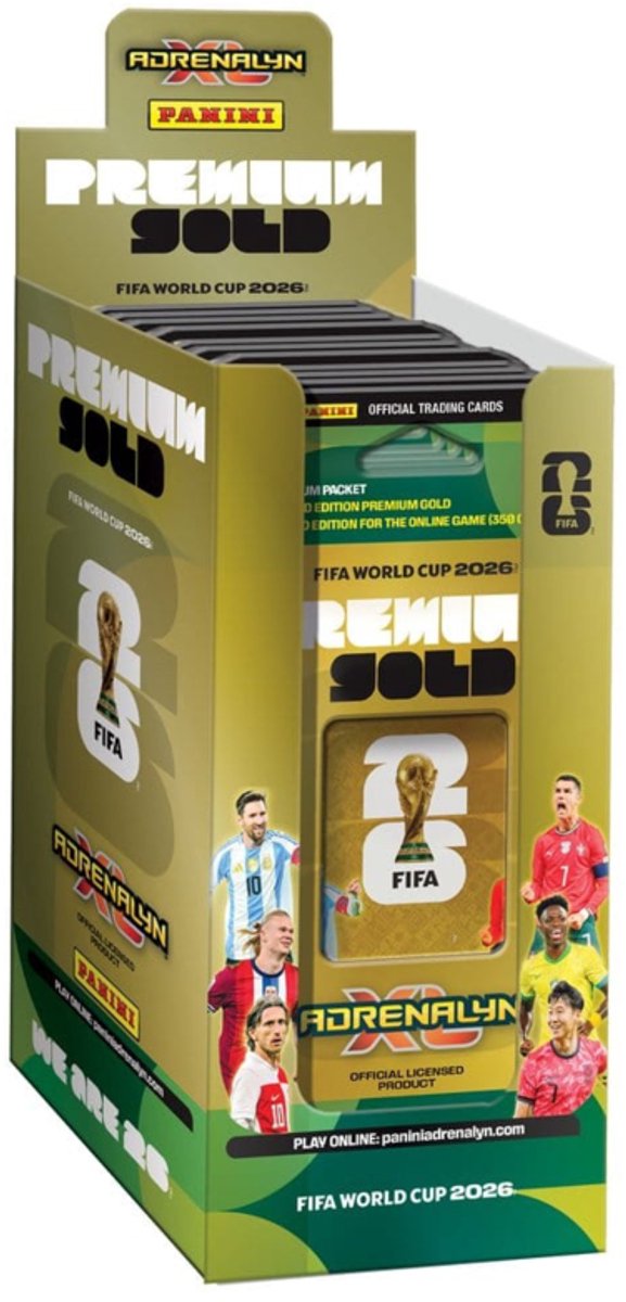 Cartes à collectionner Panini Coupe du Monde FIFA 2026, boîte dorée premium (10)