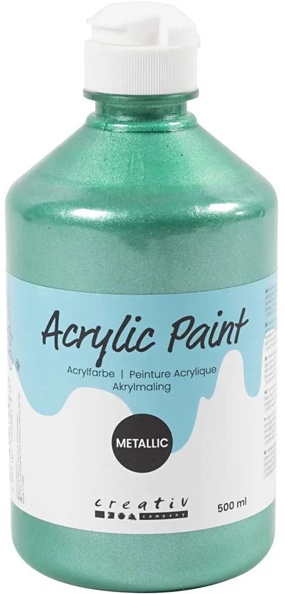 Peinture acrylique A-color métallisée, métallisée, verte, 500 ml 1 bouteille
