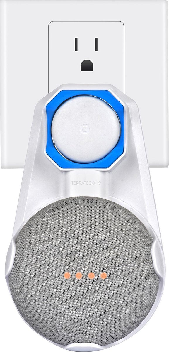 Terratec hold me google - support mural pour google home mini blanc