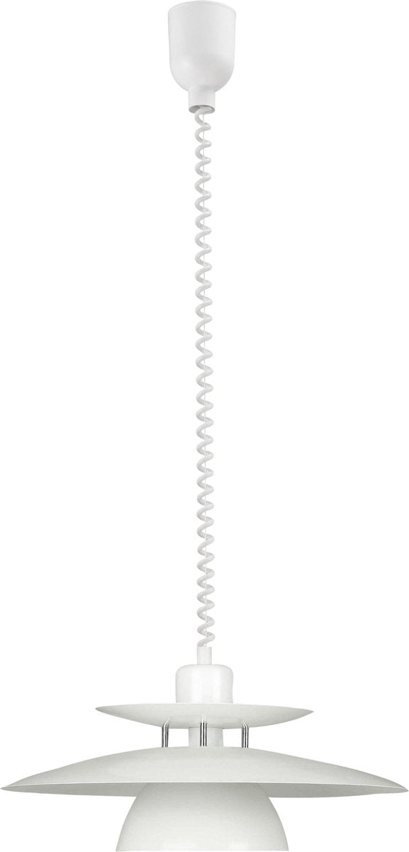 Eglo brenda - suspension - 1 lumière - ø430mm. - blanc, chromé