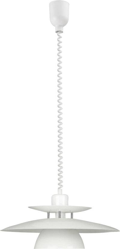 Eglo brenda - suspension - 1 lumière - ø430mm. - blanc, chromé