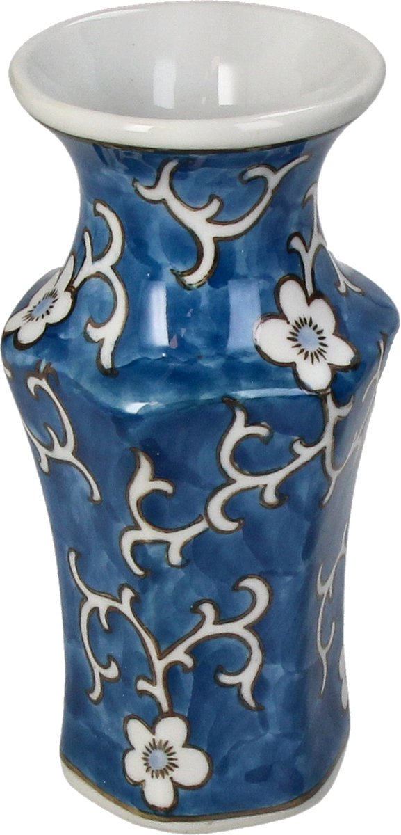 Vase collection Hd porcelaine bleu 8x8x16,5cm