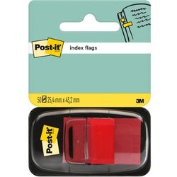 Index post-it 680-1-ro 25mm rouge inscriptible facilement amovible 50 feuilles