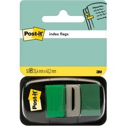 Index post-it 680-3-gr 25mm vert inscriptible facilement amovible 50 feuilles