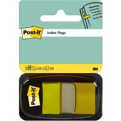 Index post-it 680-5-ge 25mm jaune inscriptible facilement amovible 50 feuilles