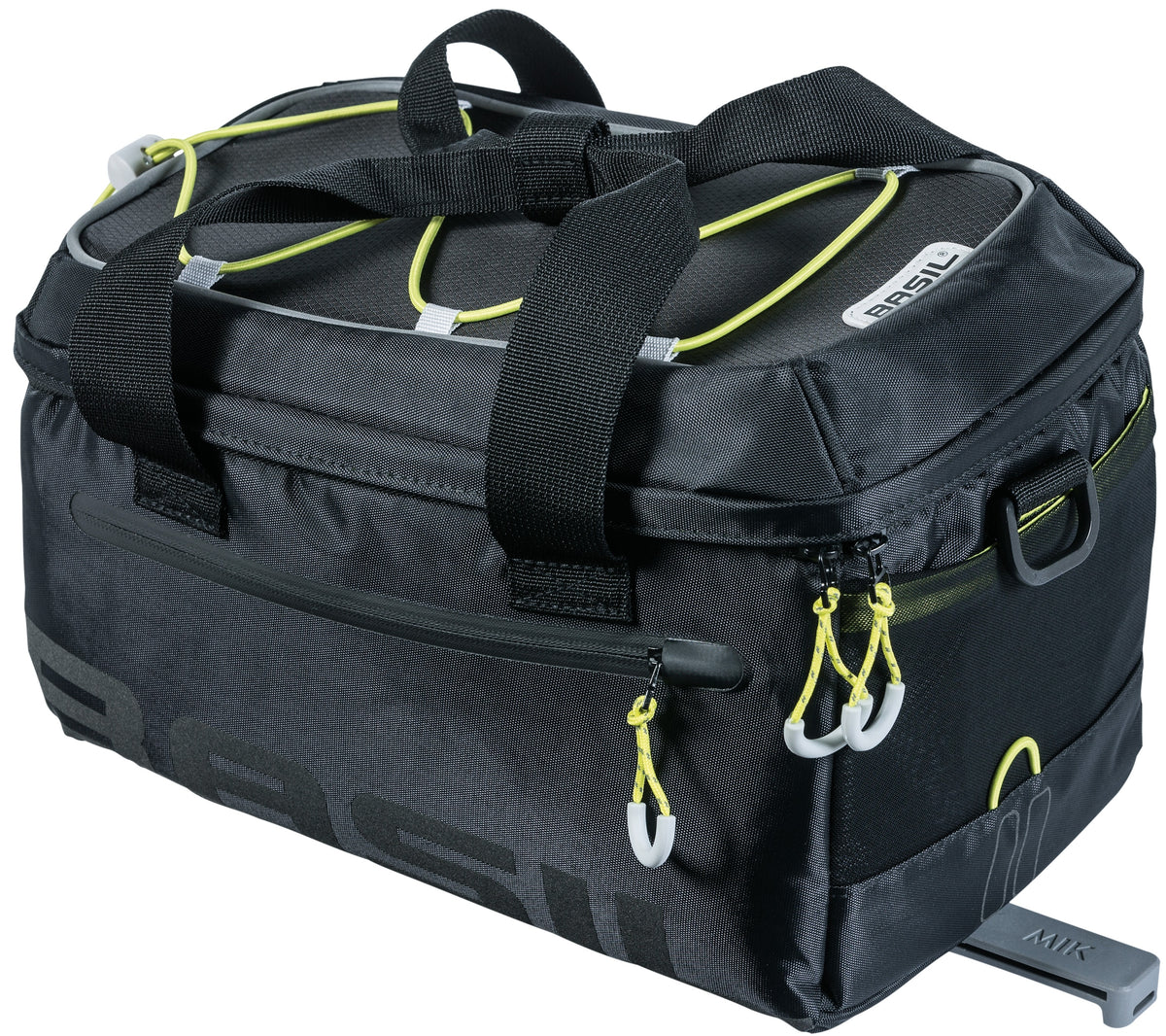 Basil Miles Trunkbag - Sac de bagage noir sportif pour E-bike - Imperméable - 7L - Hommes