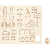 Creativ company figurines en bois DIY, tous les jours, l : 15,5 cm, l : 17 cm, épaisseur 3 mm, 1 boîte