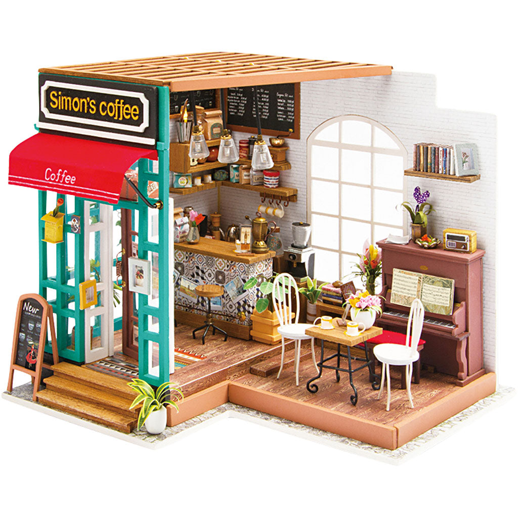 Creativ company diy salle miniature, coin café, h : 19 cm, l : 22,6 cm, l : 19,4 cm, 1 pièce